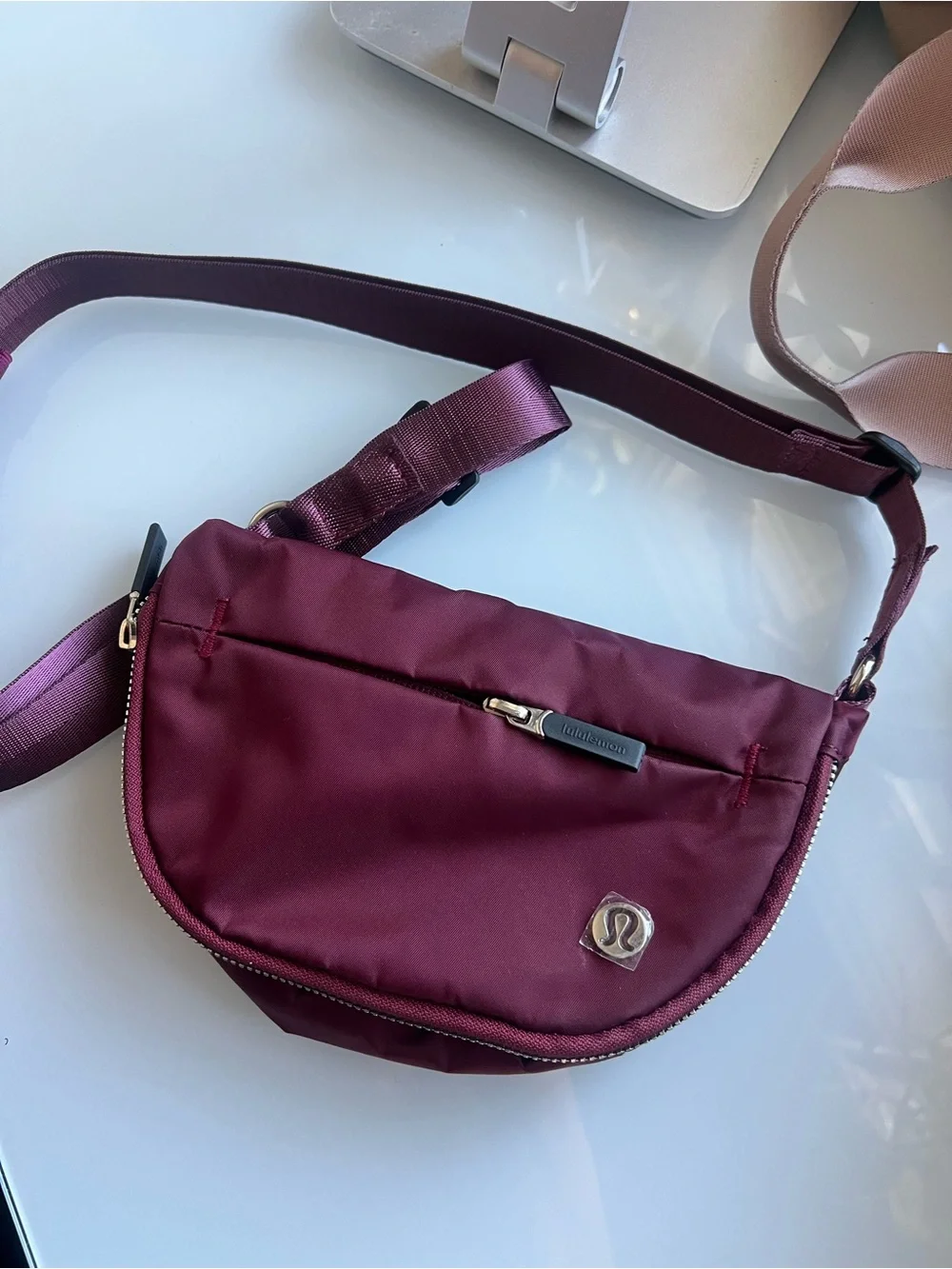 lululemon athl Burgundy Crossbody Bag
